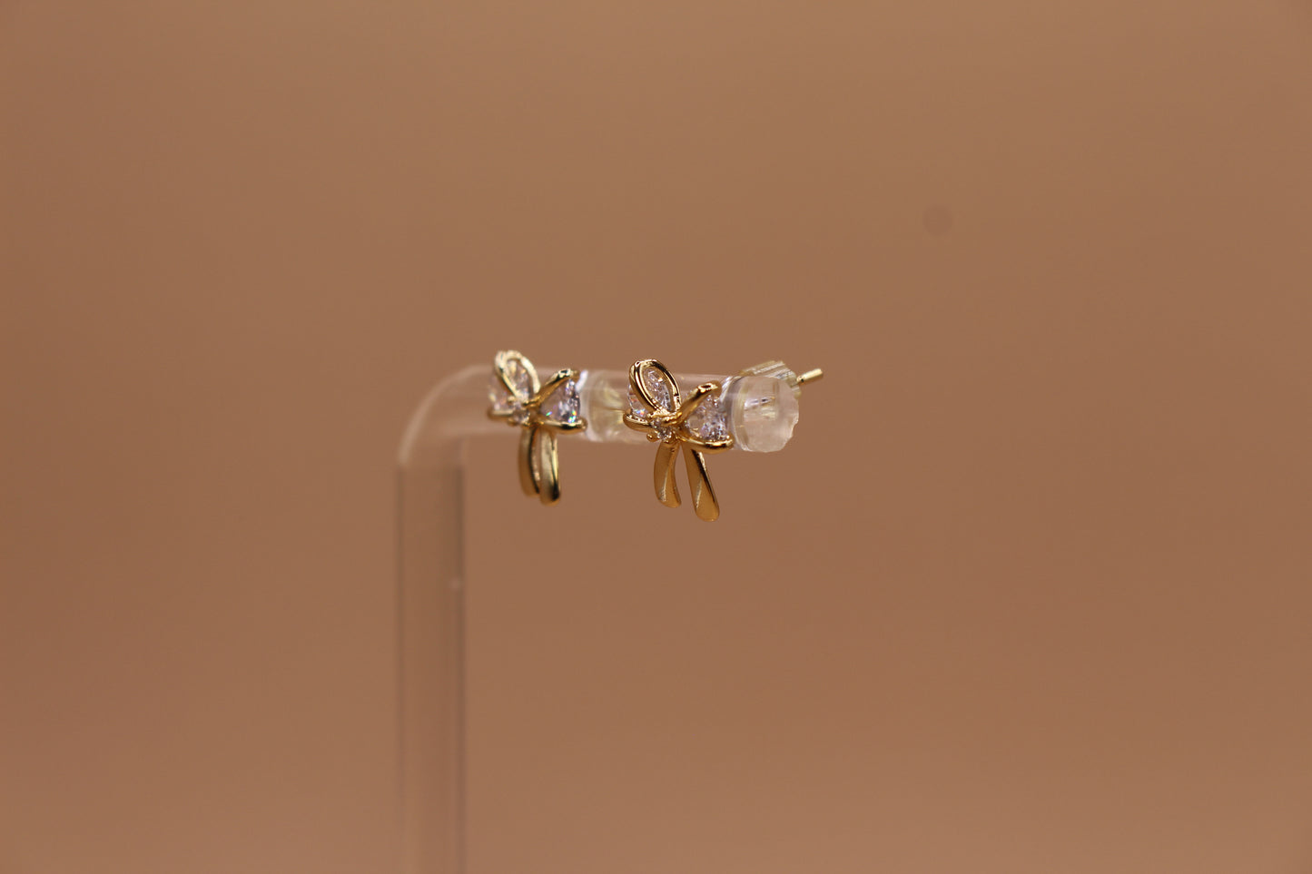 Cubic Zirconia Coquette Bow Stud