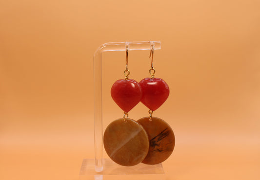 Heart Coin Dangles