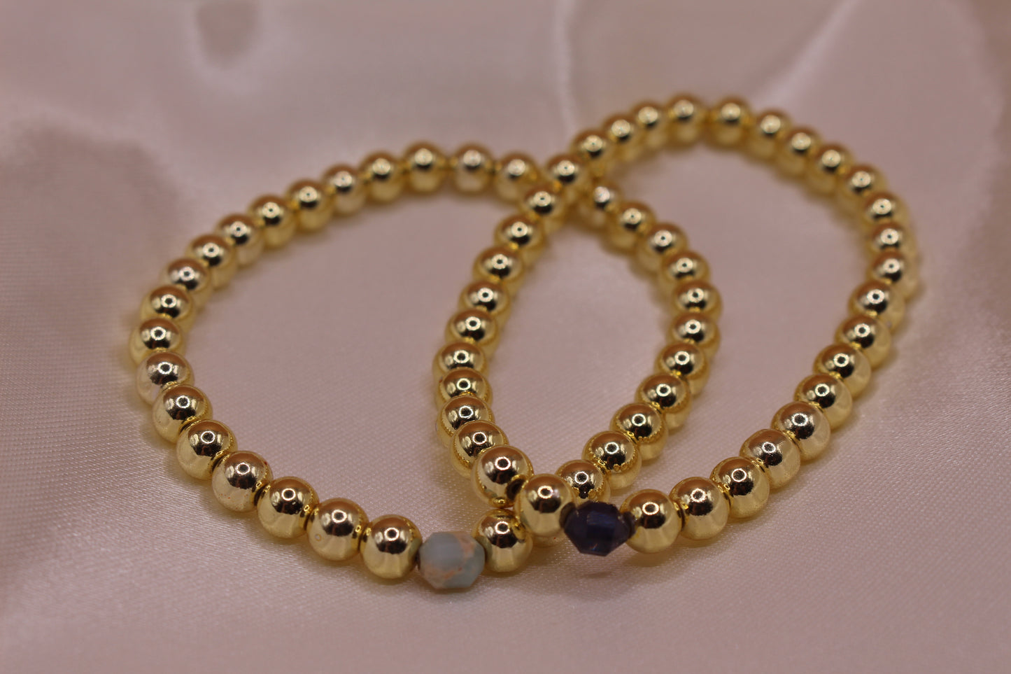 18K Gold (P) Hematite Bracelets