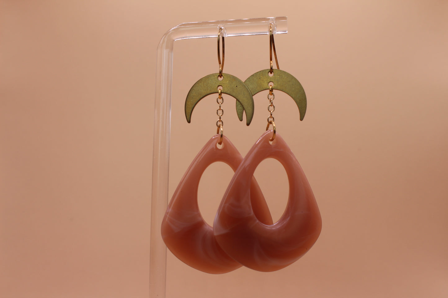 Teardrop Crescent Dangle