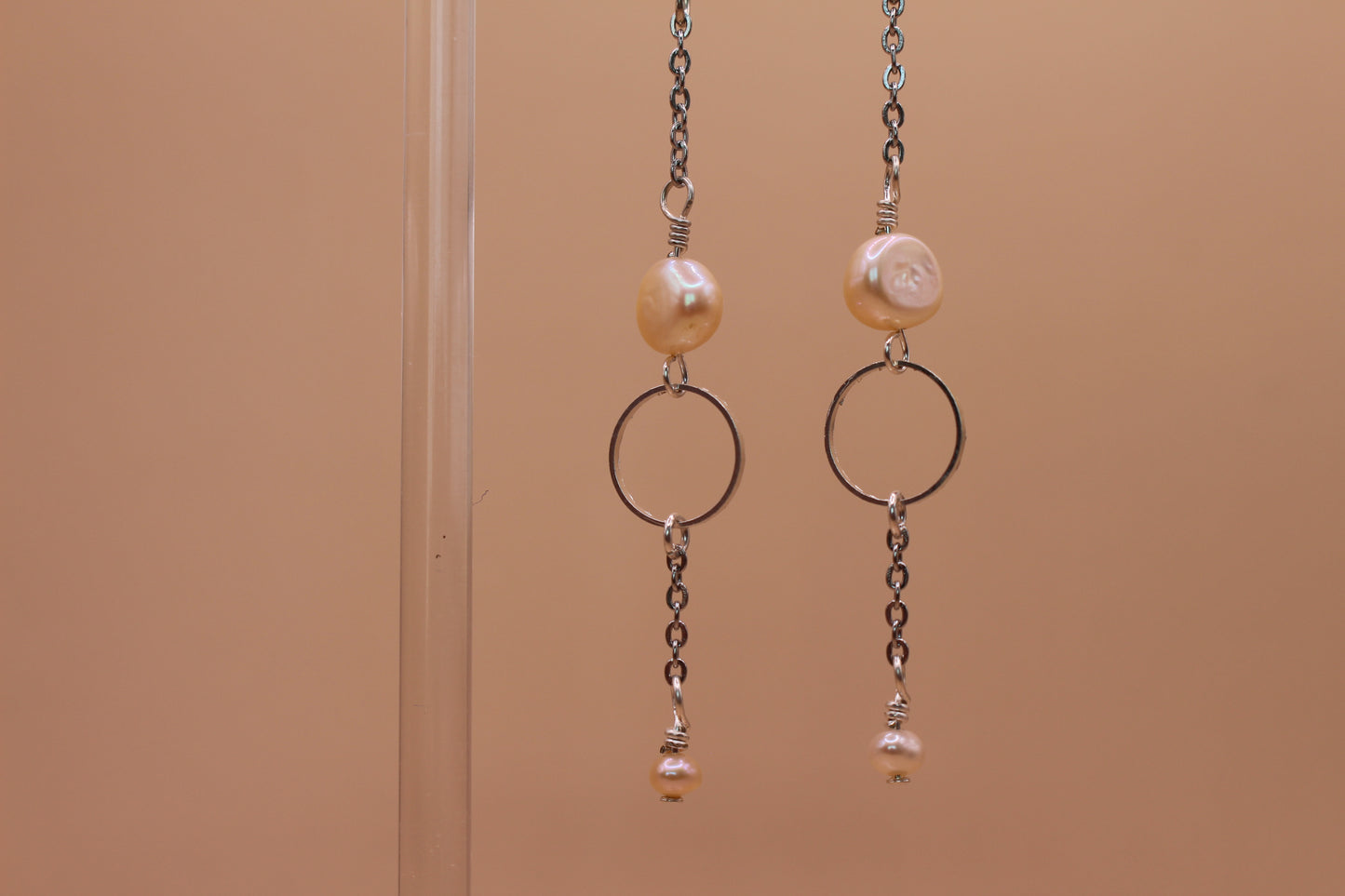 Peachy Pearl Dangles