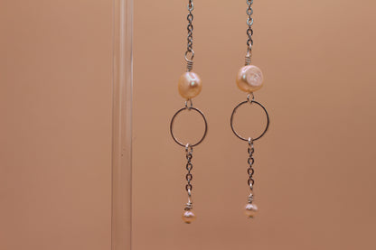 Peachy Pearl Dangles