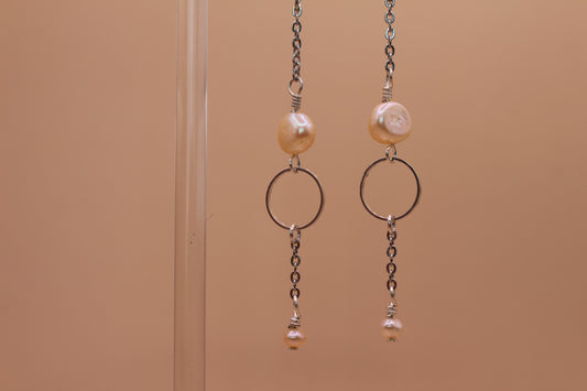 Peachy Pearl Dangles