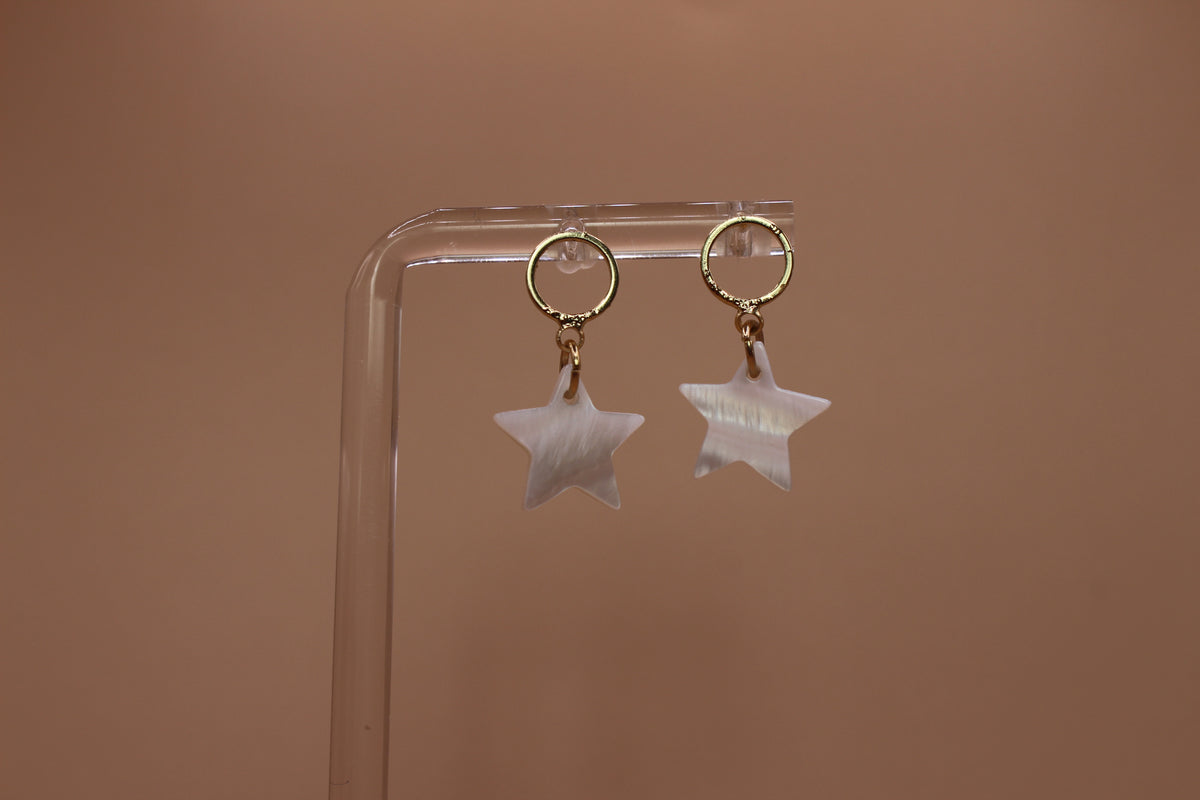 Mother of Pearl Star Studs