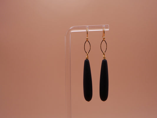 Jet Teardrop Earrings