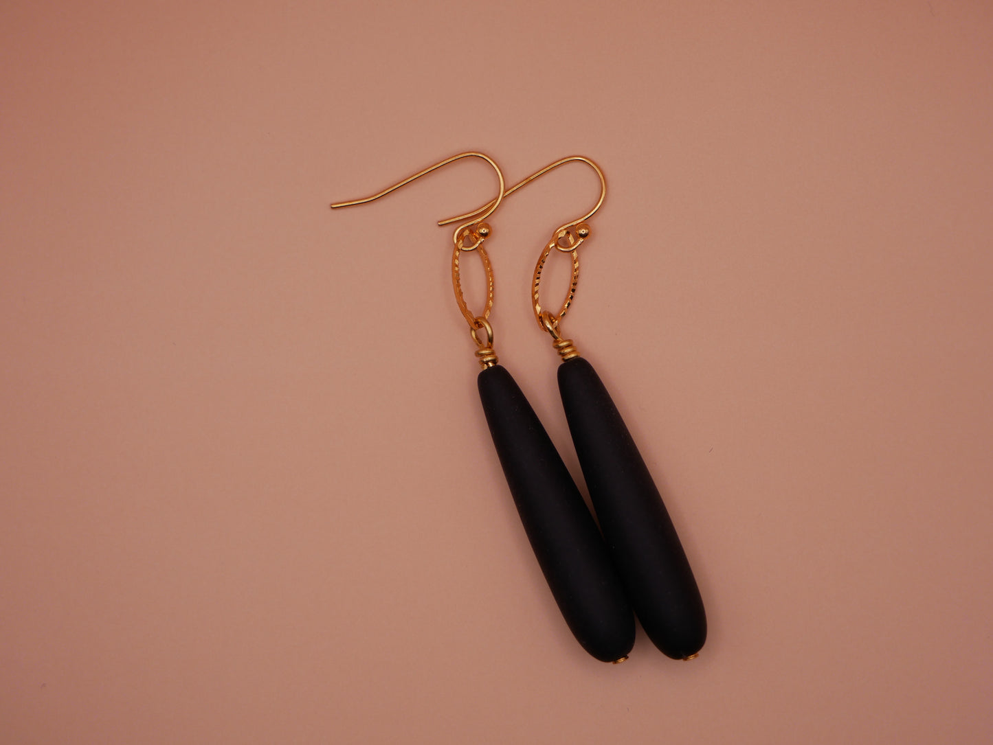 Jet Teardrop Earrings